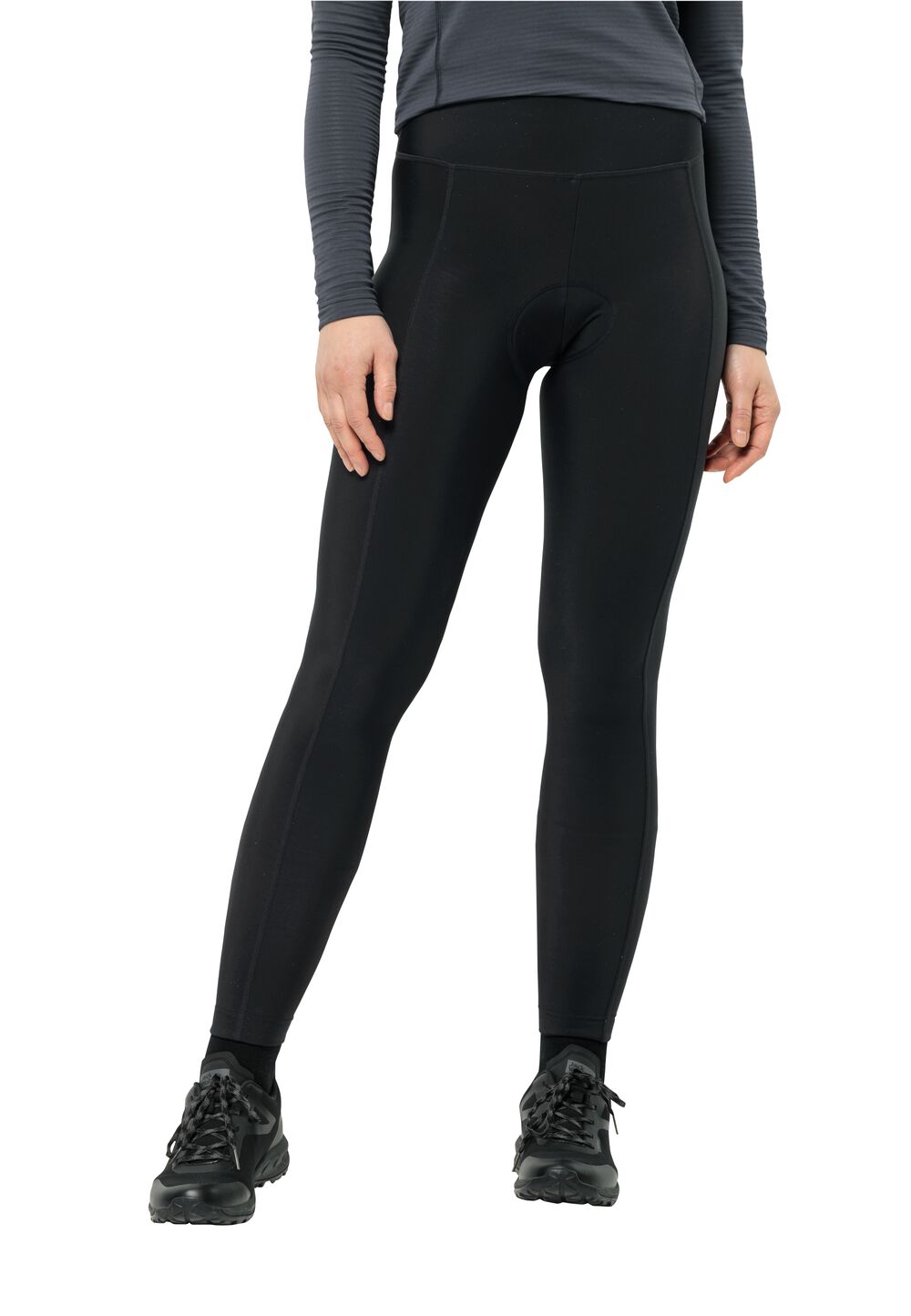 Jack Wolfskin Fahrradhose Damen Morobbia Tights Women L schwarz black von Jack Wolfskin