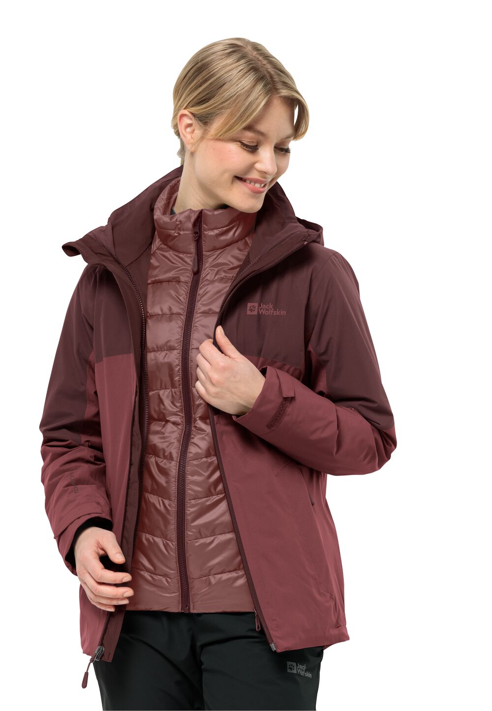 Jack Wolfskin Feldberg 3in1 Jacket Women L apple butter apple butter von Jack Wolfskin