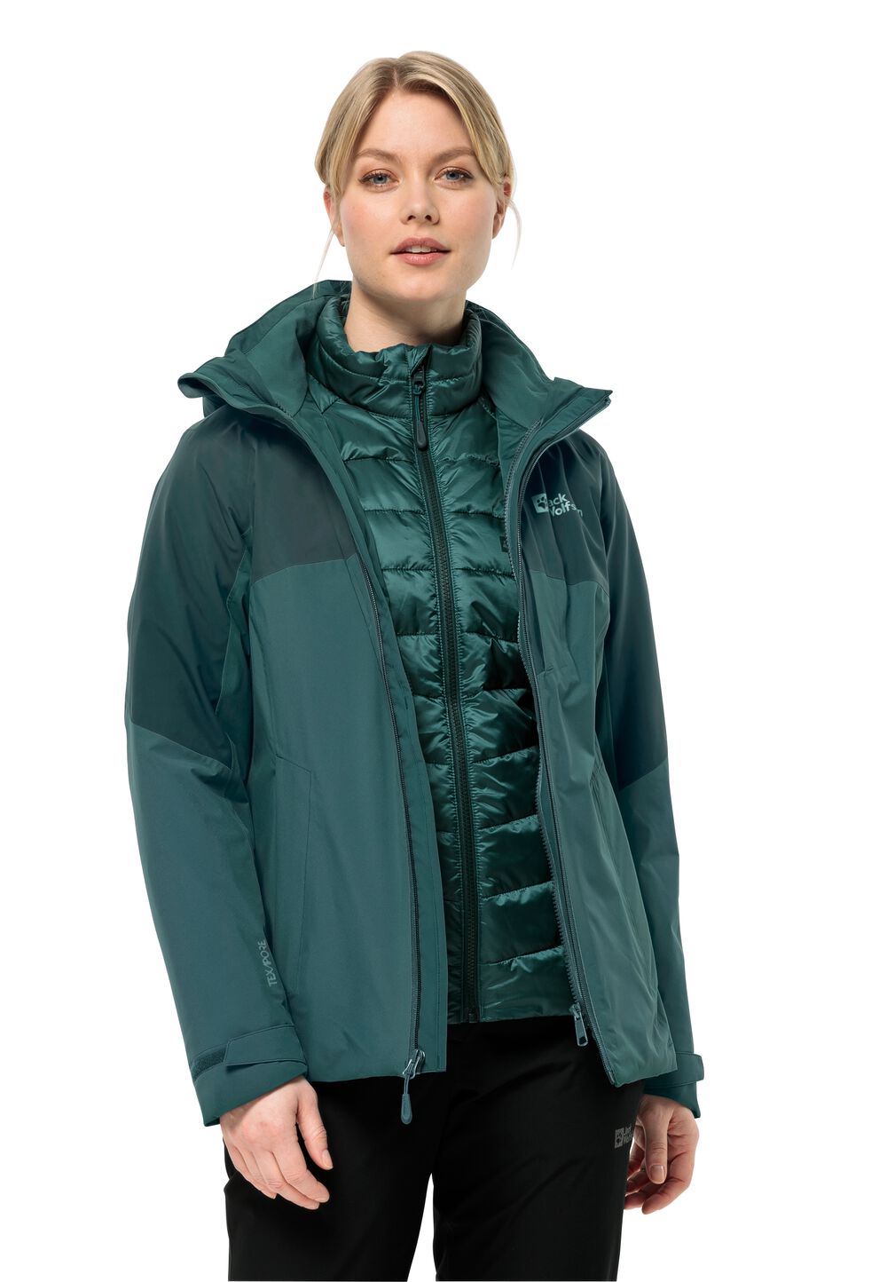 Jack Wolfskin Feldberg 3in1 Jacket Women S petrol petrol von Jack Wolfskin