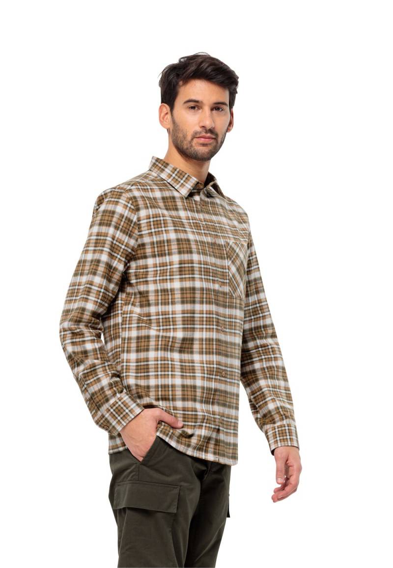 Jack Wolfskin Flannelhemd Herren Bergweg Shirt Men XXXL chipmunk 41 chipmunk 41 von Jack Wolfskin