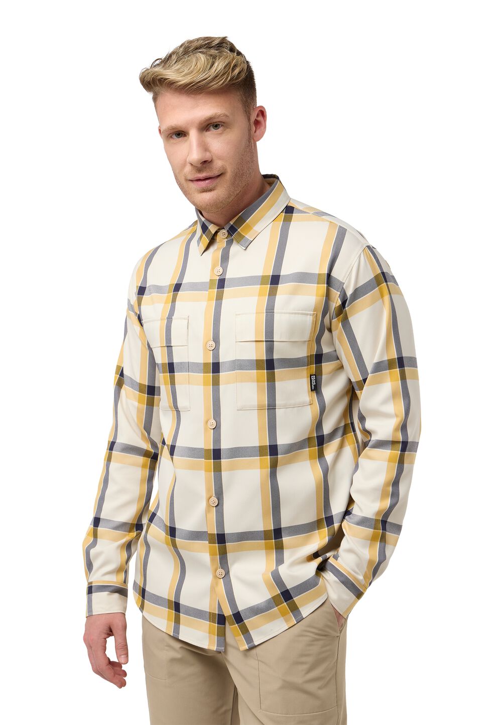 Jack Wolfskin Flanellhemd Herren Steinwand Shirt Men 2XL panna cotta panna cotta von Jack Wolfskin