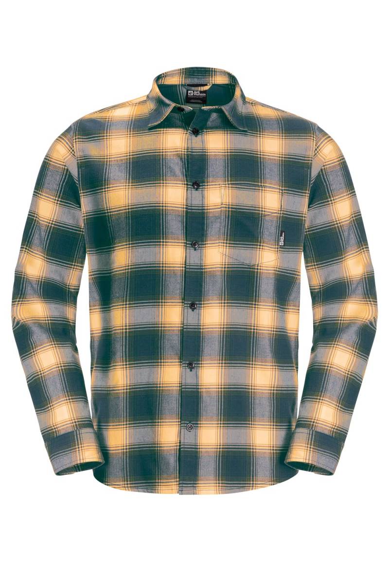Jack Wolfskin Flanellhemd Herren Wanderweg Shirt Men L teal teal von Jack Wolfskin