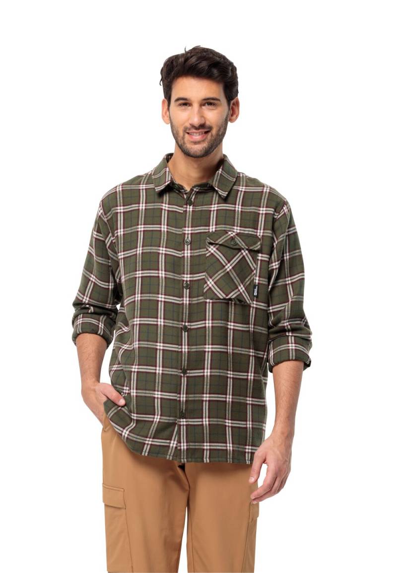 Jack Wolfskin Flannelhemd Herren Morgenluft Shirt Men S island moss 41 island moss 41 von Jack Wolfskin