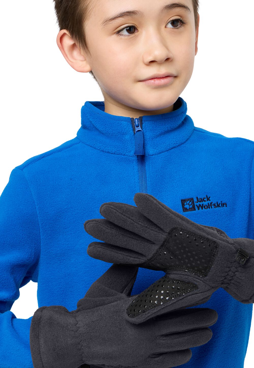 Jack Wolfskin Fleece-Handschuhe Kinder Fleece Glove Kids 116 phantom Phantom von Jack Wolfskin