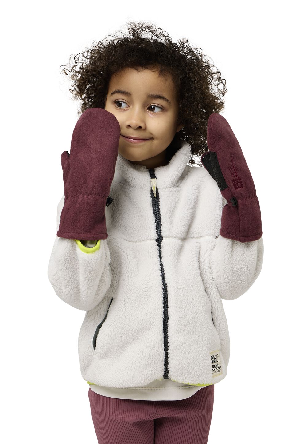 Jack Wolfskin Fleece-Handschuhe Kinder Fleece Mitten Kids 128 boysenberry boysenberry von Jack Wolfskin