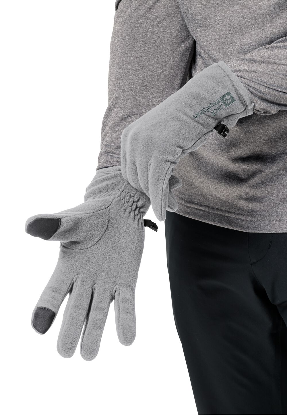 Jack Wolfskin Fleece-Handschuhe Real Stuff Glove L slate grey Slate Grey von Jack Wolfskin