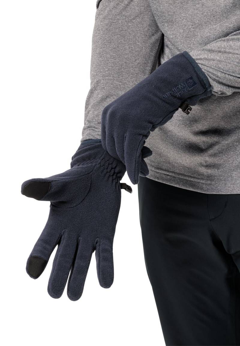 Jack Wolfskin Fleece-Handschuhe Real Stuff Glove M blau night blue von Jack Wolfskin