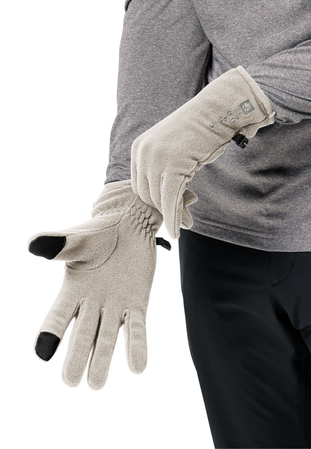 Jack Wolfskin Fleece-Handschuhe Real Stuff Glove M dove dove von Jack Wolfskin