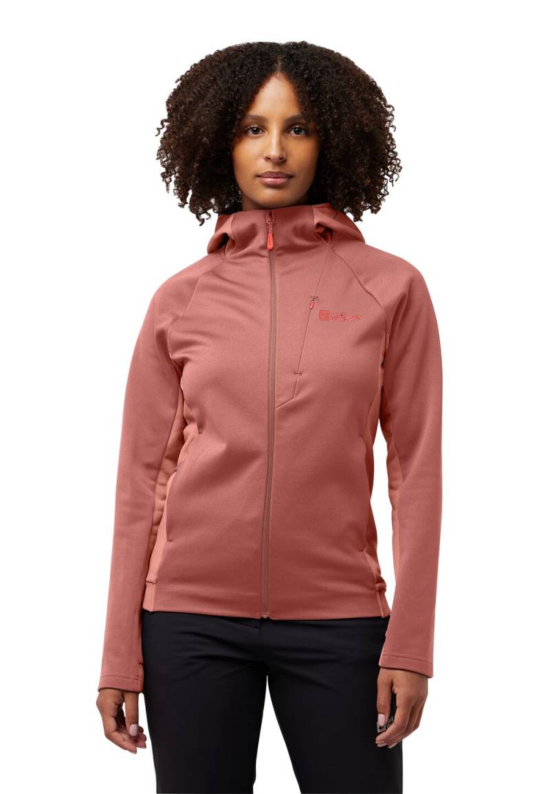 Jack Wolfskin Fleecejacke Damen Alpgrat Extended Version Jacket Women L mineral red mineral red von Jack Wolfskin