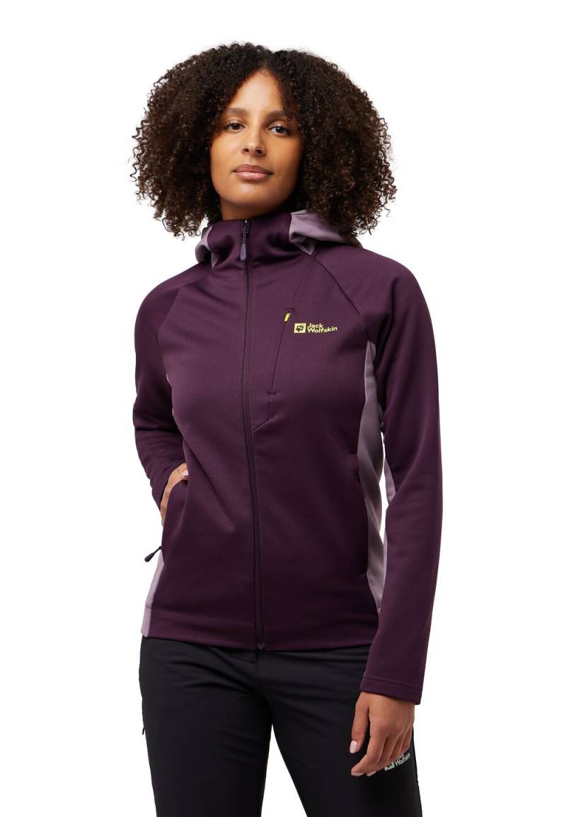 Jack Wolfskin Fleecejacke Damen Alpgrat Extended Version Jacket Women M midnight plum midnight plum von Jack Wolfskin