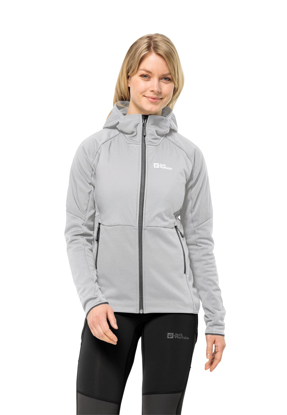 Jack Wolfskin Fleecejacke Damen Alpgrat Pro Ins FZ Women M grau cool grey von Jack Wolfskin