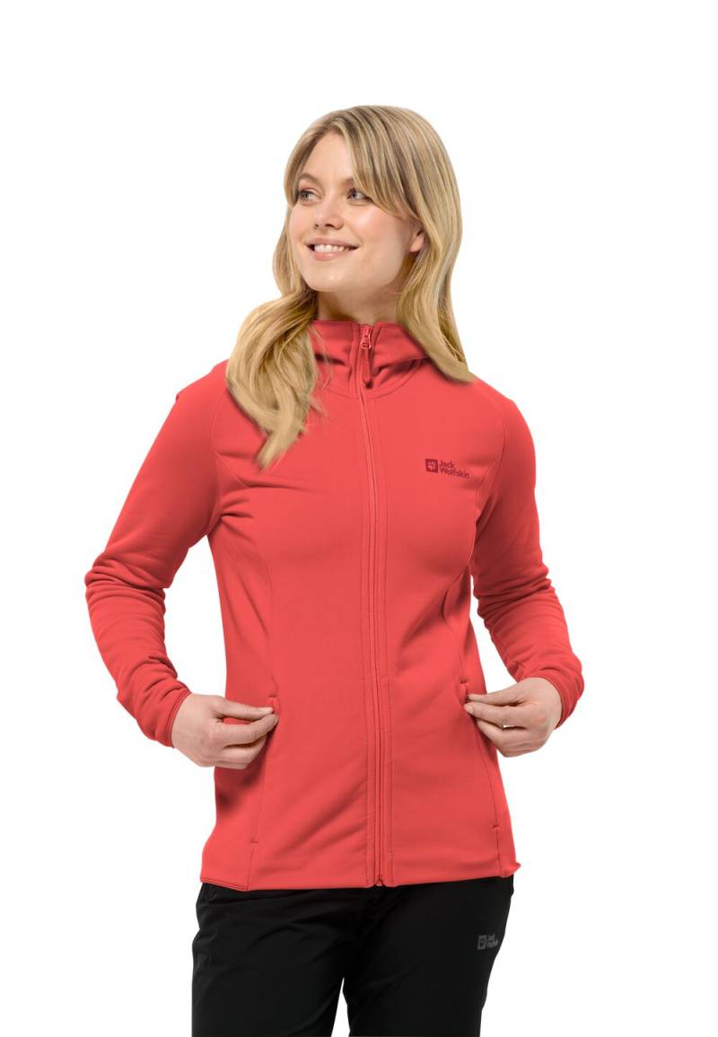 Jack Wolfskin Fleecejacke Damen Baiselberg Hooded FZ Women M vibrant red Vibrant Red von Jack Wolfskin