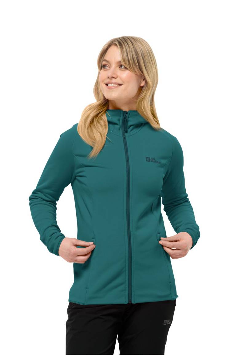 Jack Wolfskin Fleecejacke Damen Baiselberg Hooded FZ Women XXL petrol petrol von Jack Wolfskin