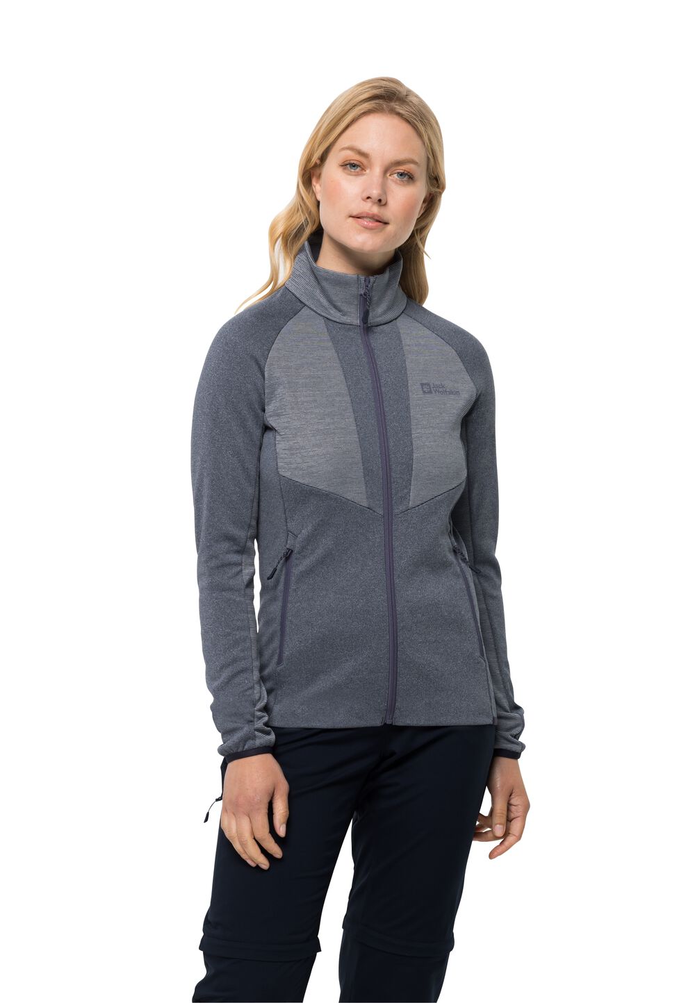 Jack Wolfskin Fleecejacke Damen Blattsteig FZ Women L graphite graphite von Jack Wolfskin