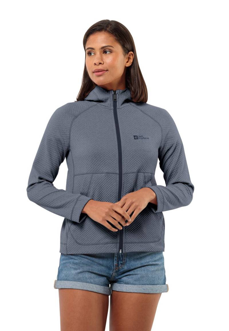 Jack Wolfskin Fleecejacke Damen Fernweh Hooded Jacket Women L blau night blue von Jack Wolfskin