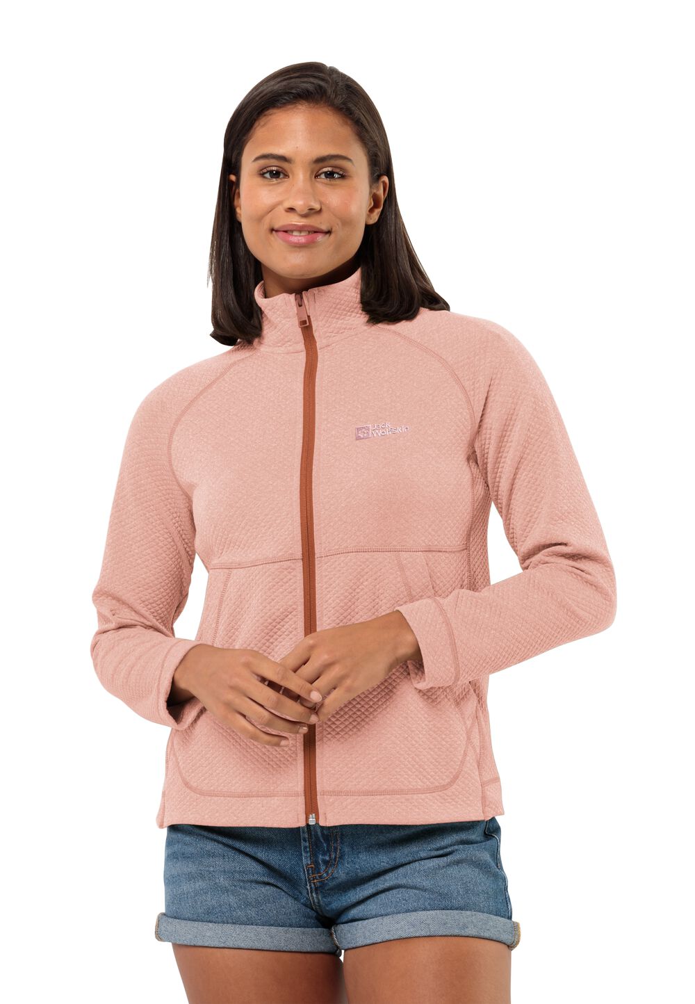 Jack Wolfskin Fleecejacke Damen Fernweh Jacket Women XS braun rose dawn von Jack Wolfskin