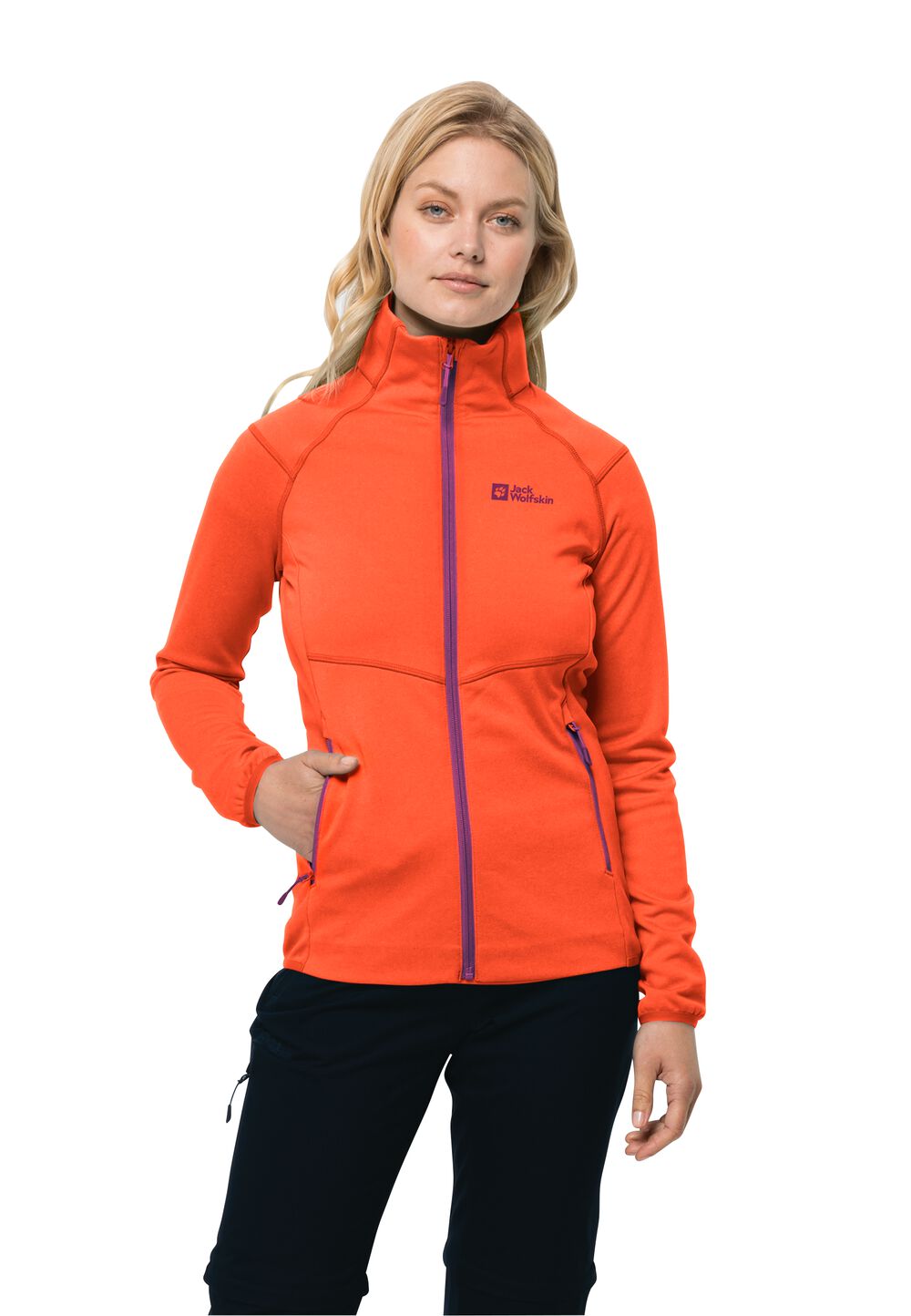 Jack Wolfskin Fleecejacke Damen Fortberg FZ Women L vibrant orange vibrant orange von Jack Wolfskin