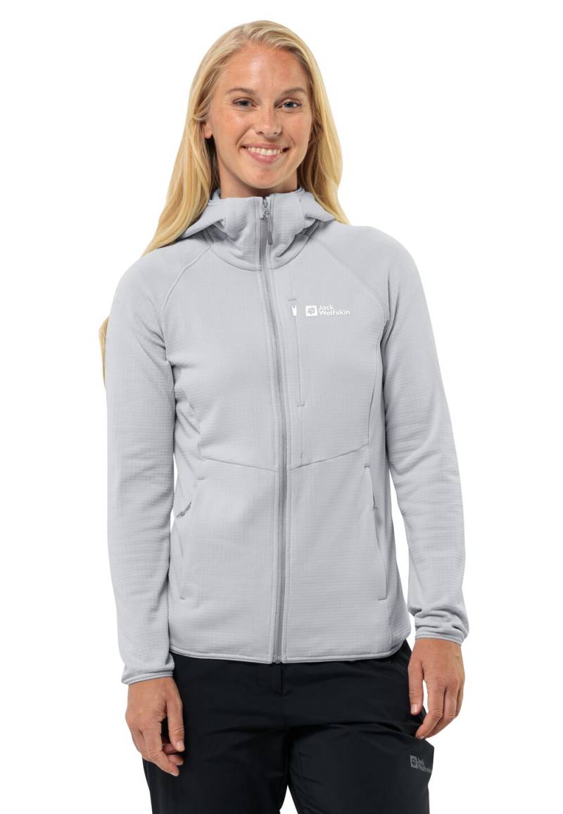 Jack Wolfskin Fleecejacke Damen Kolbenberg Hooded FZ Women L cool grey Cool Grey von Jack Wolfskin