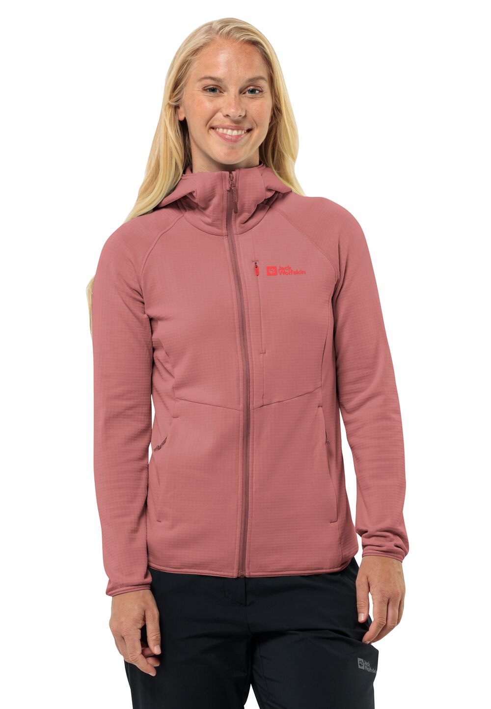 Jack Wolfskin Fleecejacke Damen Kolbenberg Hooded FZ Women L mineral red mineral red von Jack Wolfskin