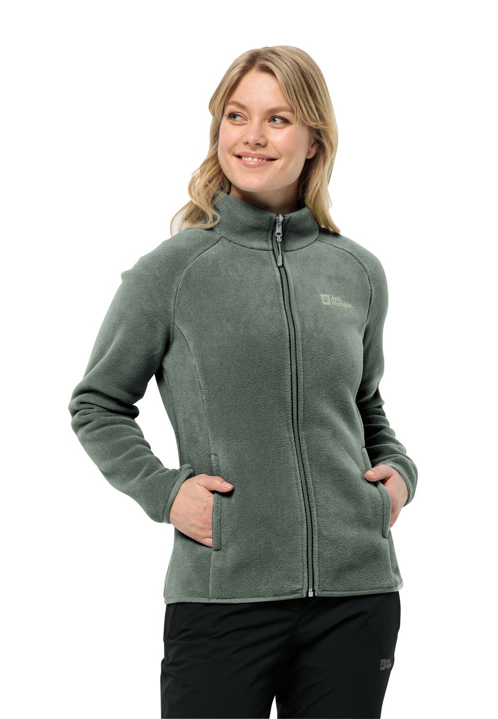 Jack Wolfskin Fleecejacke Damen Moonrise FZ Women S hedge green hedge green von Jack Wolfskin