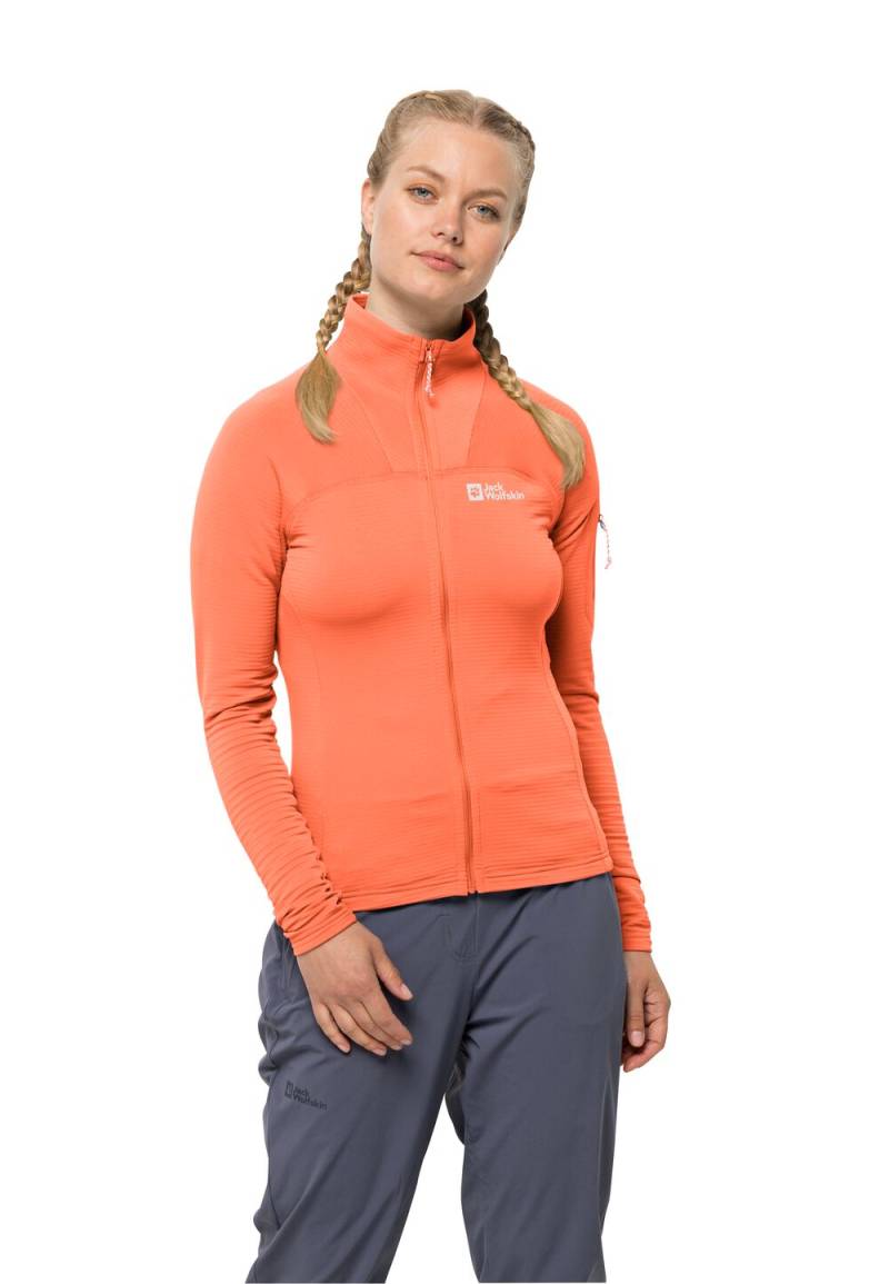 Jack Wolfskin Fleecejacke Damen Prelight FZ Women L digital orange Digital Orange von Jack Wolfskin