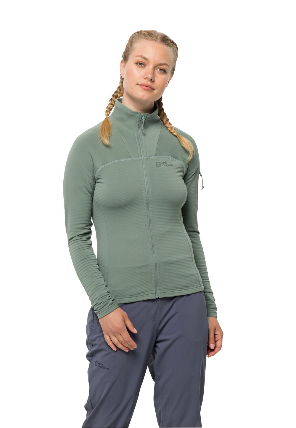 Jack Wolfskin Fleecejacke Damen Prelight FZ Women M picnic green picnic green von Jack Wolfskin