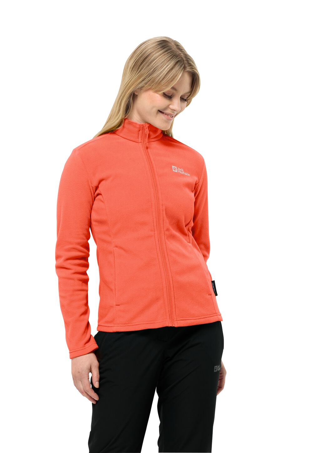 Jack Wolfskin Fleecejacke Damen Taunus FZ Women M rot digital orange von Jack Wolfskin