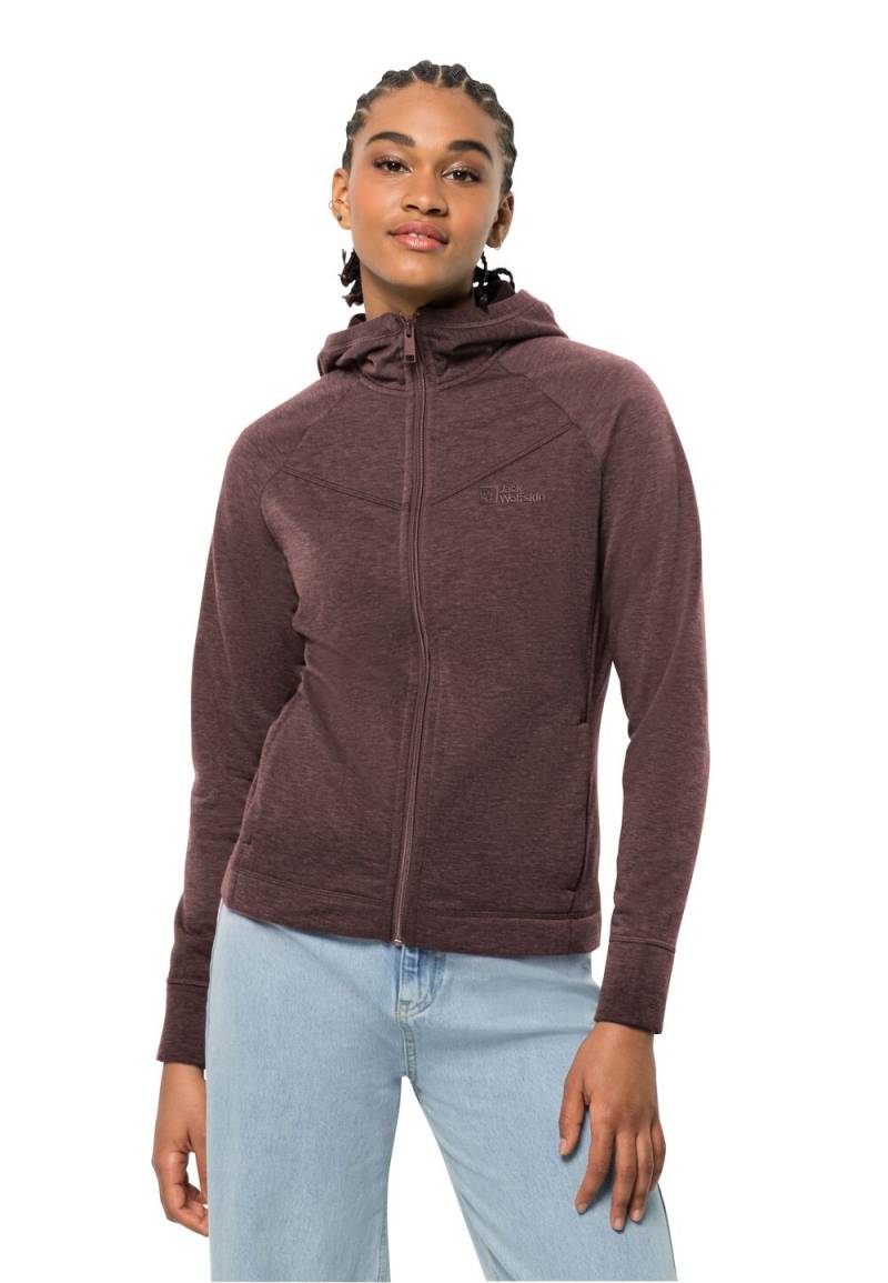 Jack Wolfskin Fleecejacke Damen Waldsee Hooded Jacket Women L boysenberry boysenberry von Jack Wolfskin