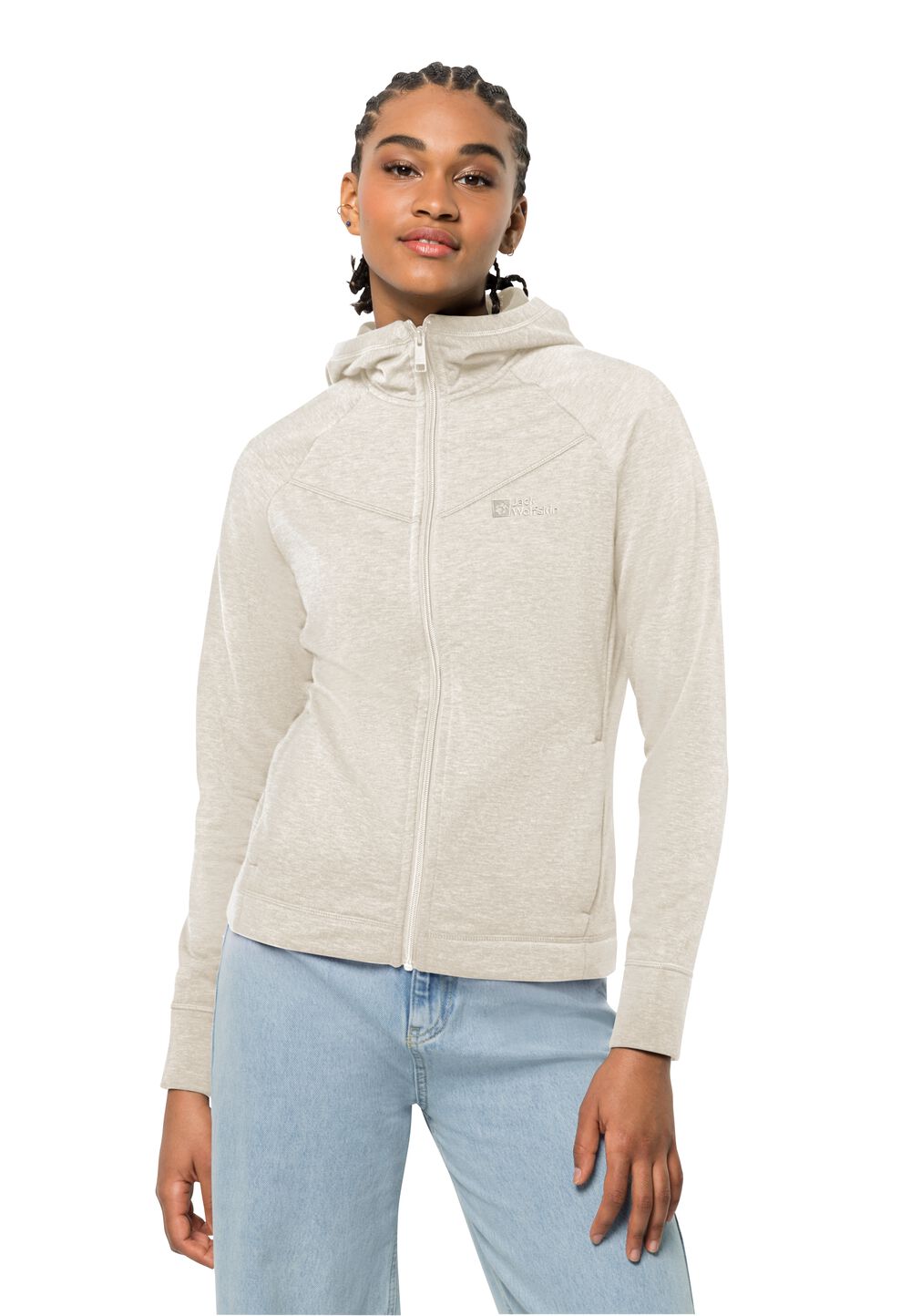 Jack Wolfskin Fleecejacke Damen Waldsee Hooded Jacket Women M cotton white cotton white von Jack Wolfskin