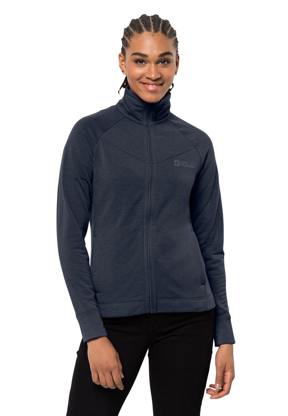 Jack Wolfskin Fleecejacke Damen Waldsee Jacket Women L blau night blue von Jack Wolfskin