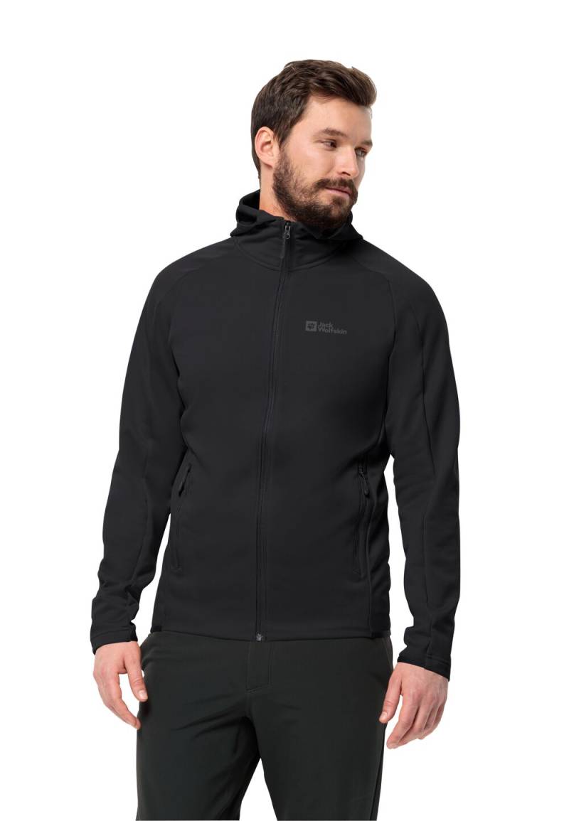 Jack Wolfskin Fleecejacke Herren Alpgrat Hooded FZ Men XXL black black von Jack Wolfskin