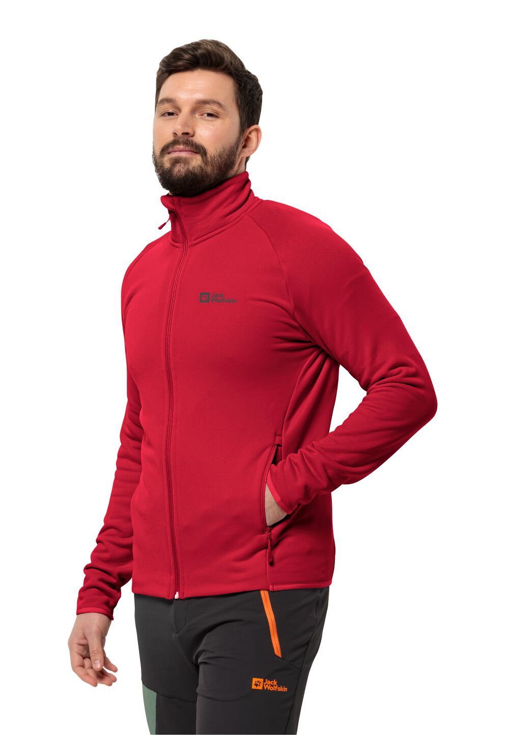 Jack Wolfskin Fleecejacke Herren Baiselberg FZ Men L rot red glow von Jack Wolfskin