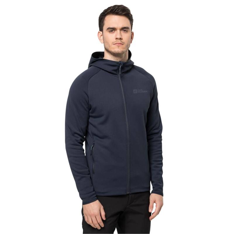 Jack Wolfskin Fleecejacke Herren Baiselberg Hooded FZ Men XXXL blau night blue von Jack Wolfskin