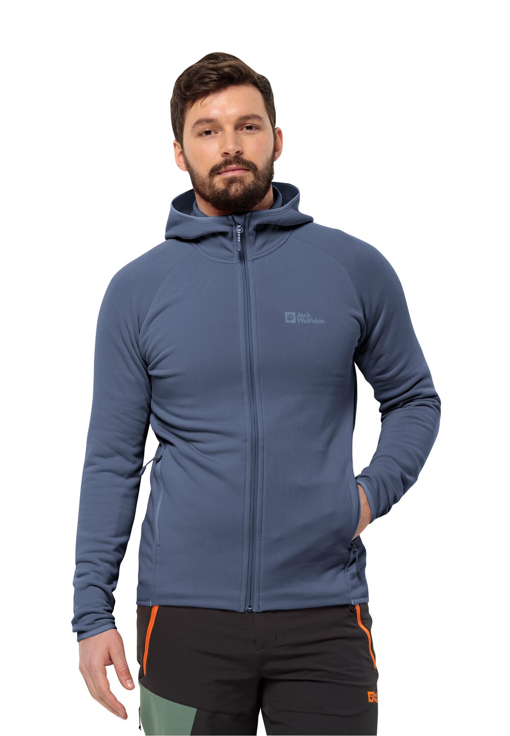 Jack Wolfskin Fleecejacke Herren Baiselberg Hooded FZ Men S evening sky evening sky von Jack Wolfskin