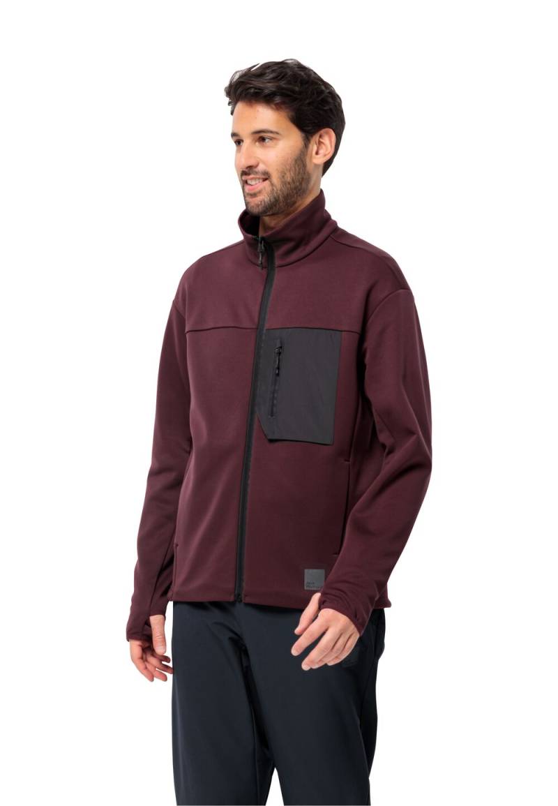 Jack Wolfskin Fleecejacke Herren Bike Commute Jacket Men M dark maroon dark maroon von Jack Wolfskin