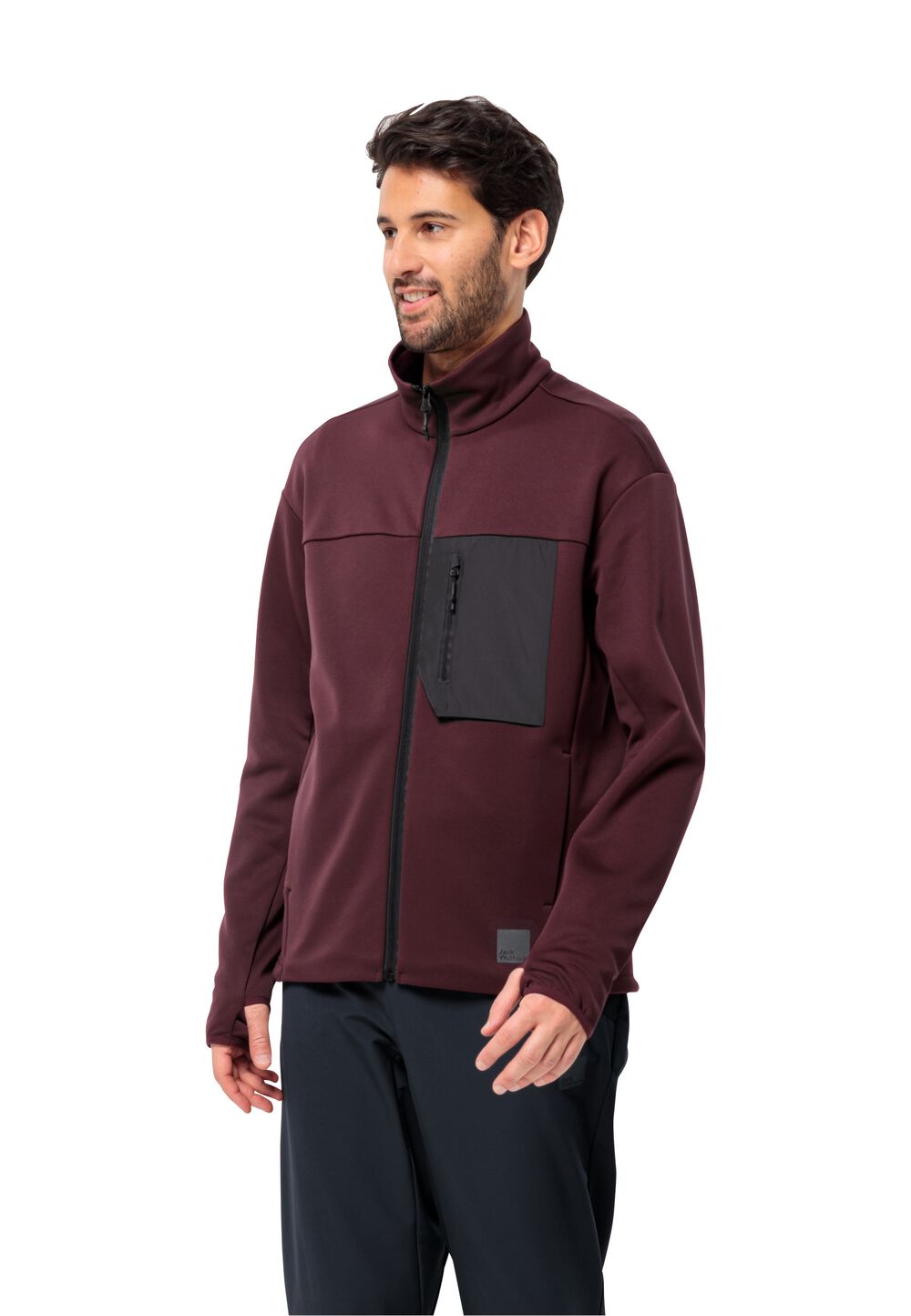 Jack Wolfskin Fleecejacke Herren Bike Commute Jacket Men S dark maroon dark maroon von Jack Wolfskin