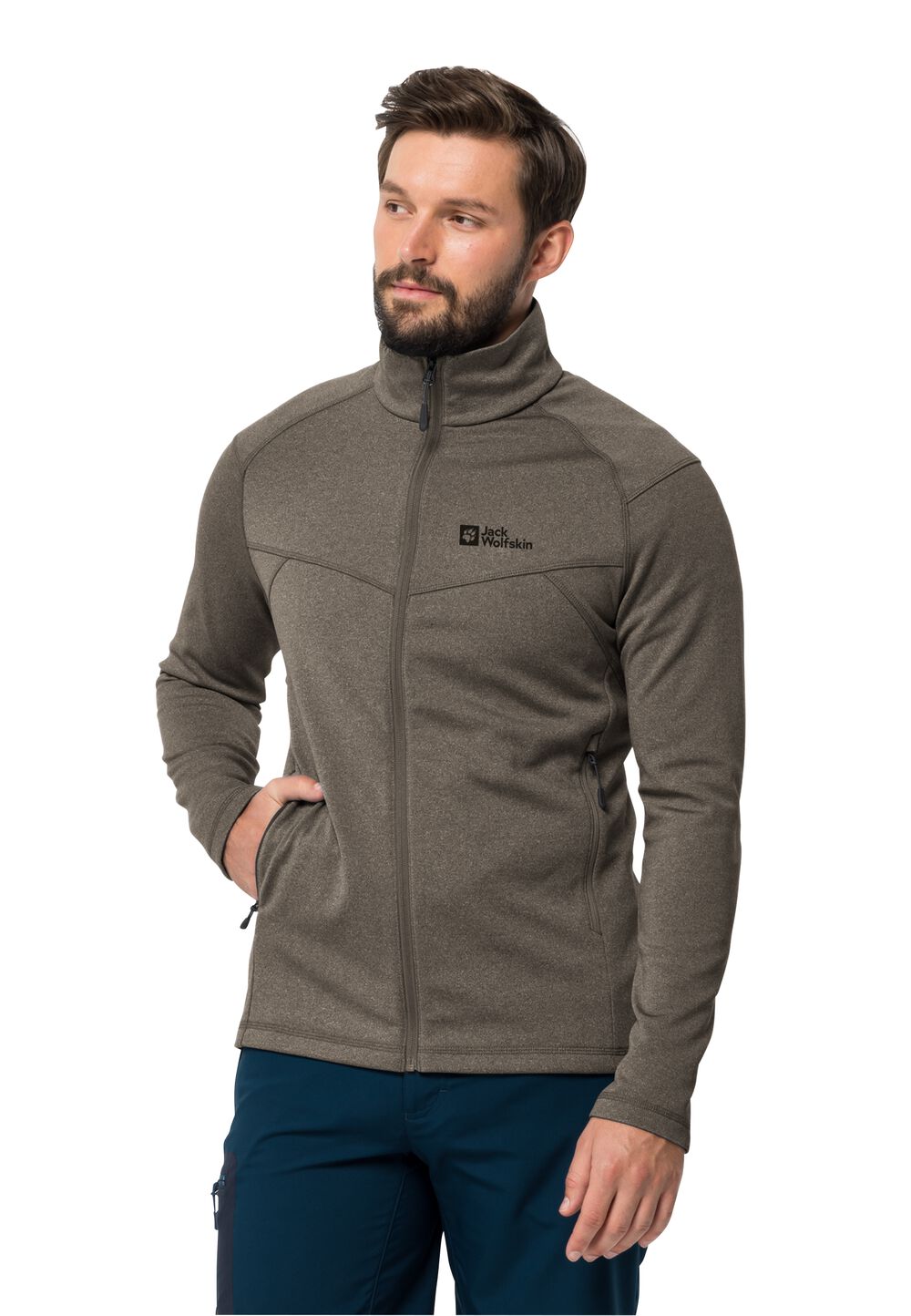 Jack Wolfskin Fleecejacke Herren Fortberg FZ Men L cold coffee cold coffee von Jack Wolfskin