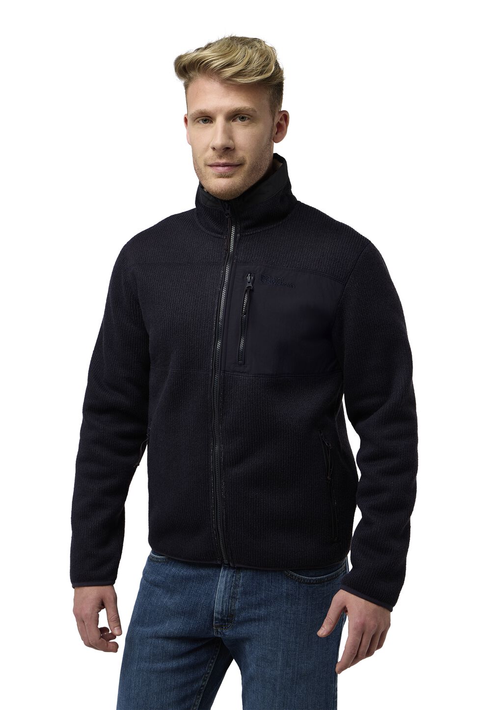 Jack Wolfskin Fleecejacke Herren Kaminfeuer Jacket Men 3XL dark navy dark navy von Jack Wolfskin