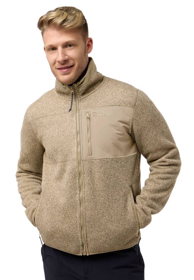 Jack Wolfskin Fleecejacke Herren Kaminfeuer Jacket Men L anis anis von Jack Wolfskin