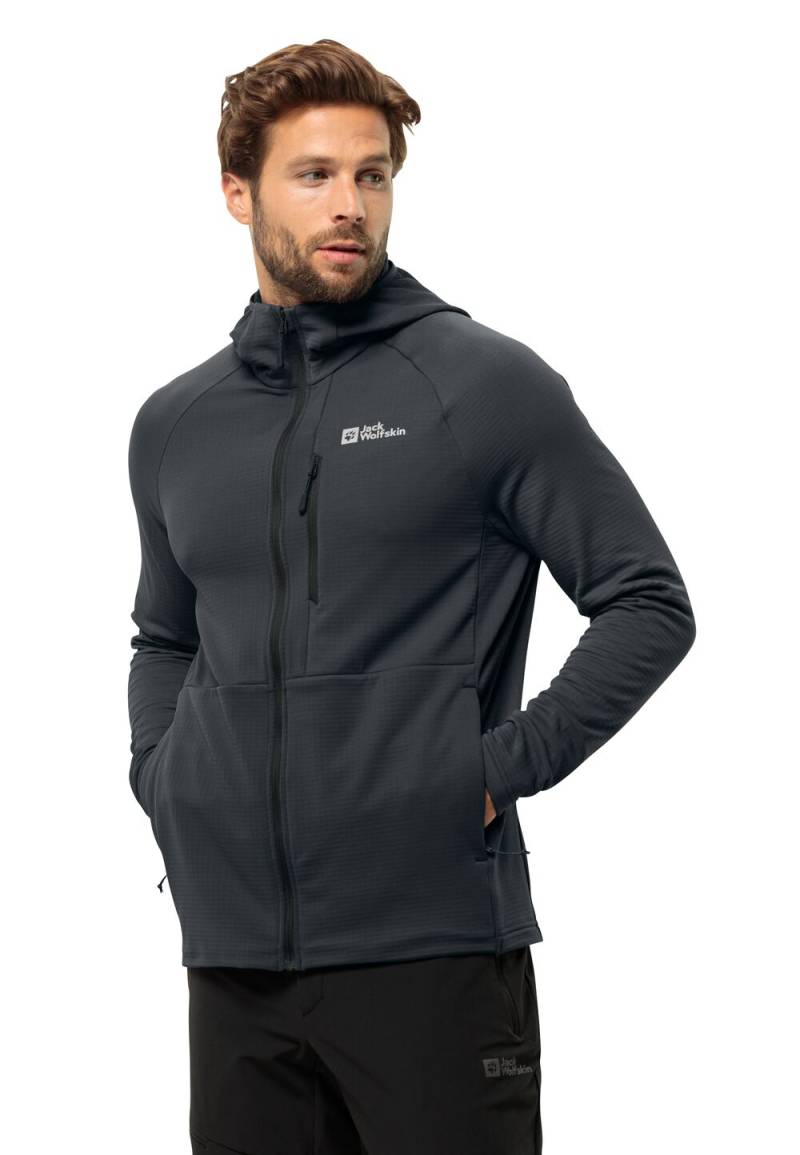 Jack Wolfskin Fleecejacke Herren Kolbenberg Hooded FZ Men L phantom Phantom von Jack Wolfskin