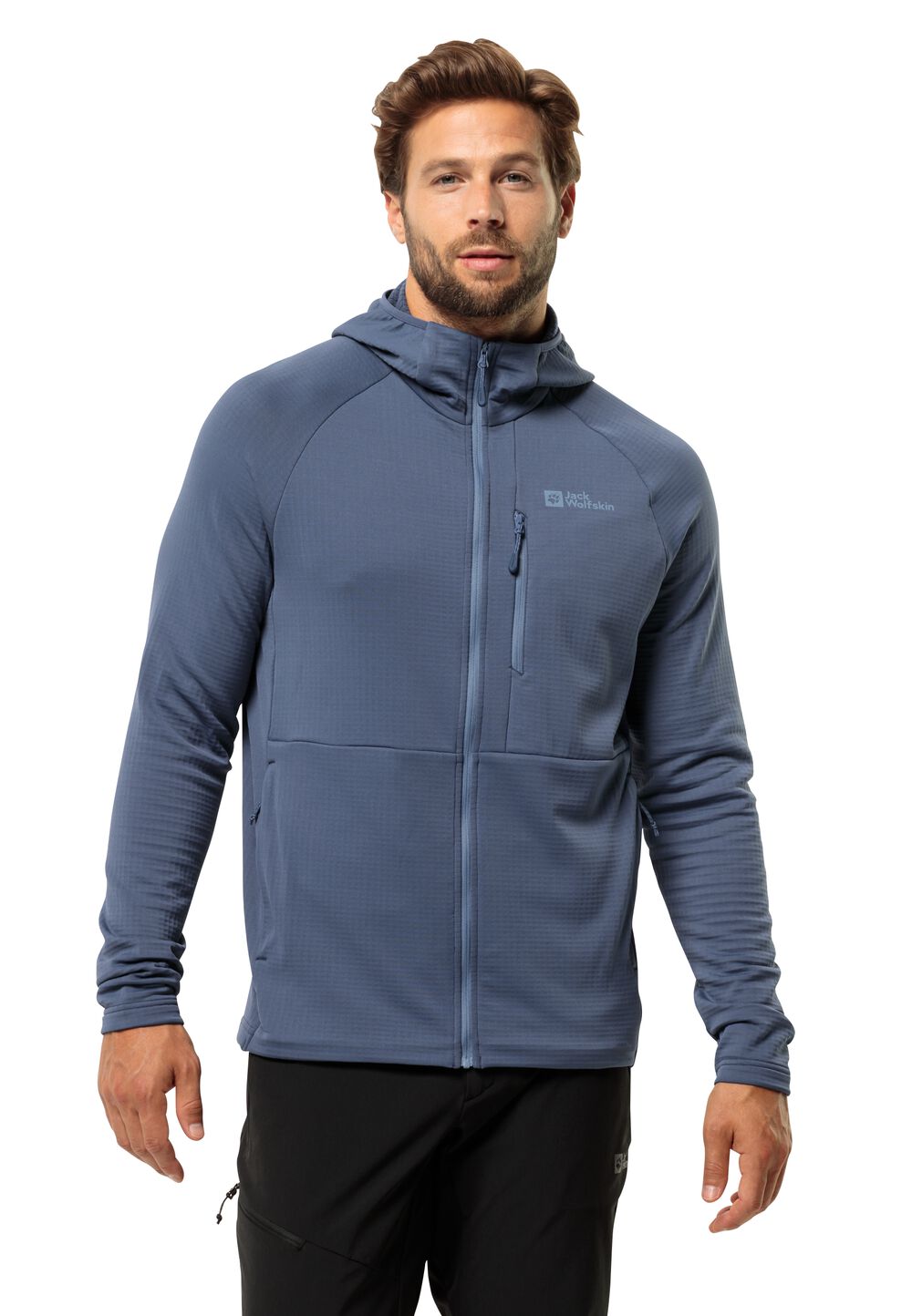 Jack Wolfskin Fleecejacke Herren Kolbenberg Hooded FZ Men M evening sky Evening Sky von Jack Wolfskin