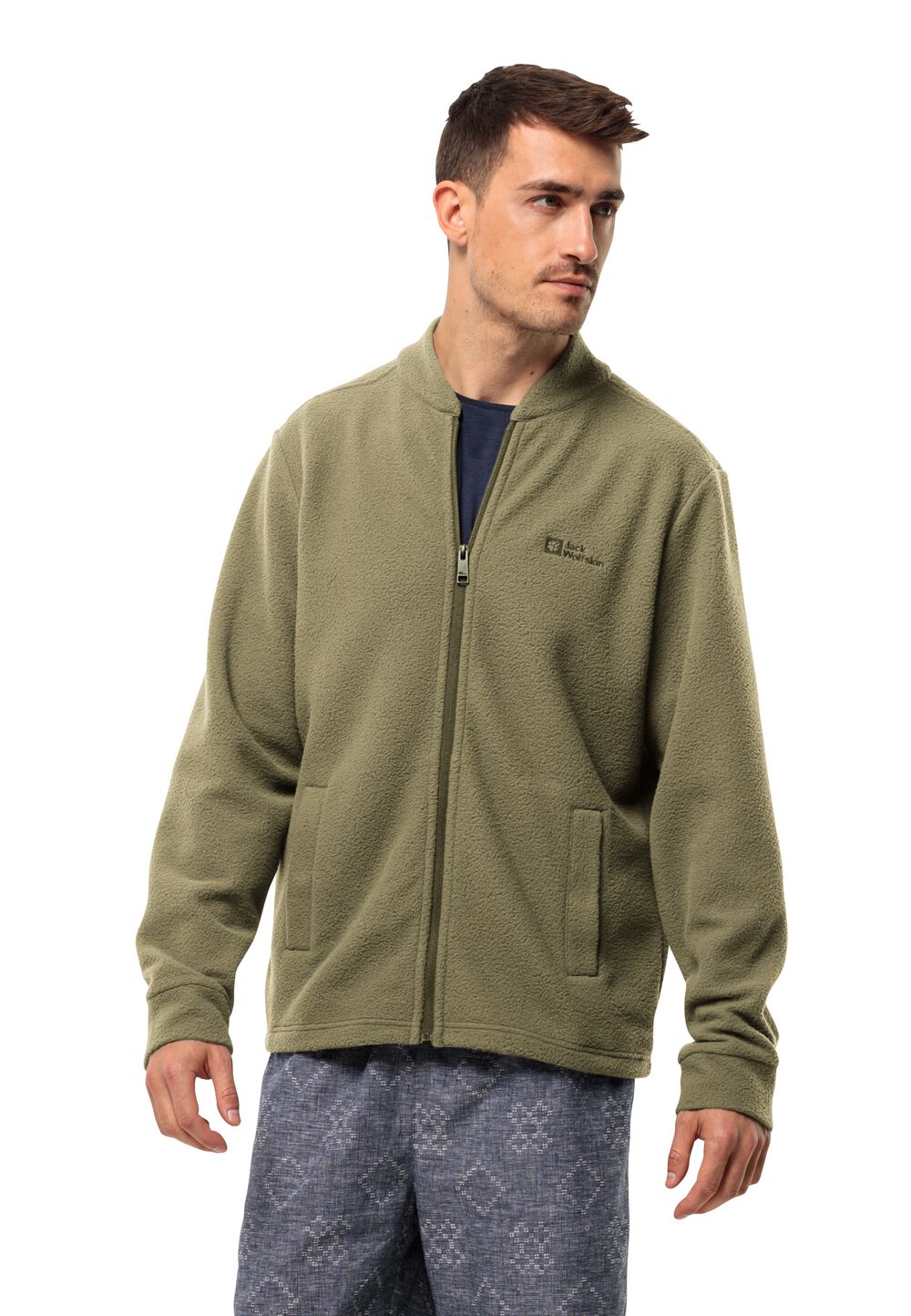 Jack Wolfskin Fleecejacke Herren Light Curl Jacket Men M braun bay leaf von Jack Wolfskin