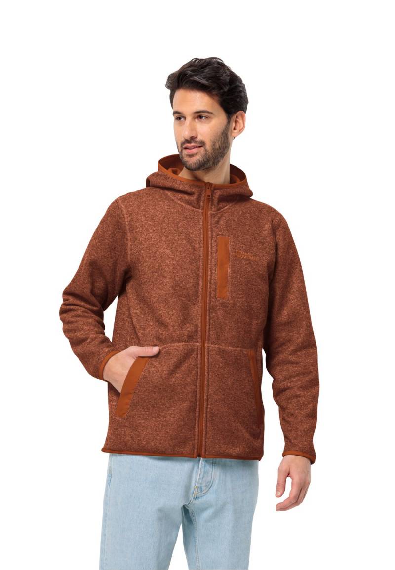 Jack Wolfskin Fleecejacke Herren Tannenspur Hooded Jacket Men L carmine carmine von Jack Wolfskin