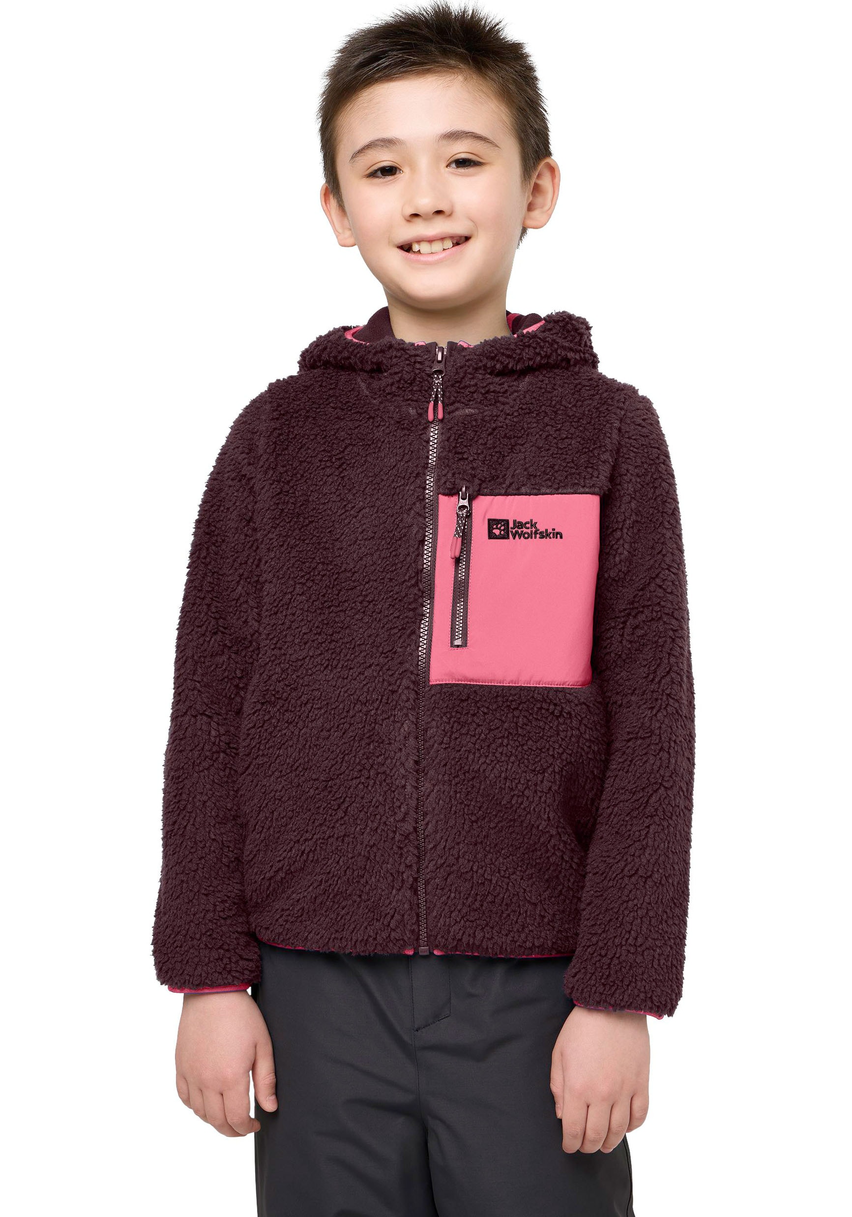 Jack Wolfskin Fleecejacke »ICE CURL HOOD JACKET für Kinder«, mit Kapuze von Jack Wolfskin