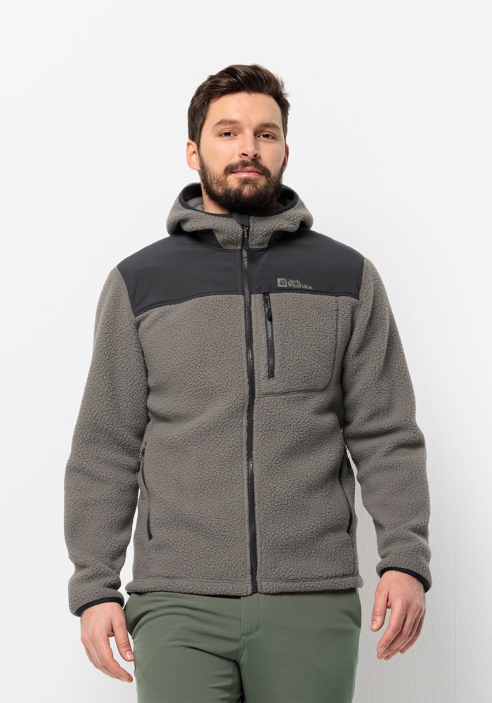 Jack Wolfskin Fleecejacke »KAMMWEG PILE FZ M«, mit Kapuze von Jack Wolfskin