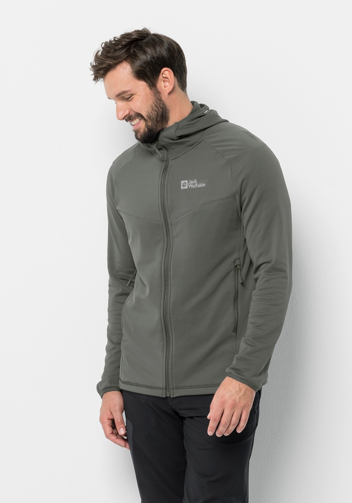 Jack Wolfskin Fleecejacke »KOLBENBERG HOODED FZ M«, mit Kapuze von Jack Wolfskin