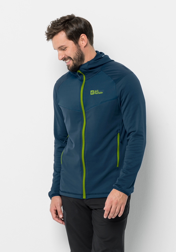 Jack Wolfskin Fleecejacke »KOLBENBERG HOODED FZ M«, mit Kapuze von Jack Wolfskin