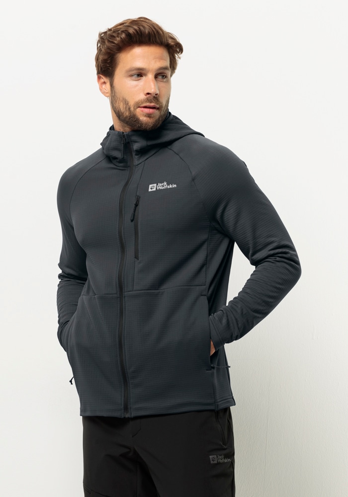 Jack Wolfskin Fleecejacke »KOLBENBERG HOODED FZ M«, mit Kapuze von Jack Wolfskin