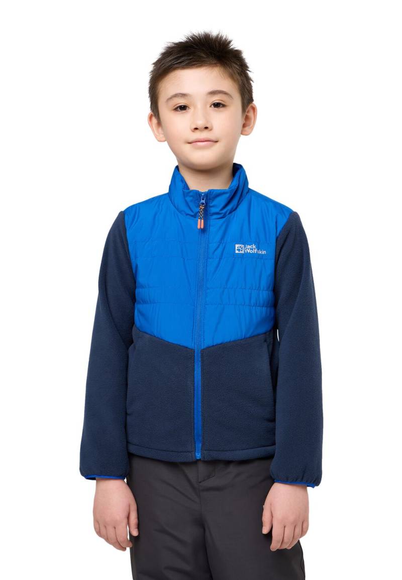 Jack Wolfskin Fleecejacke Kinder Haldor Hybrid Kids 116 crisp cobalt crisp cobalt von Jack Wolfskin