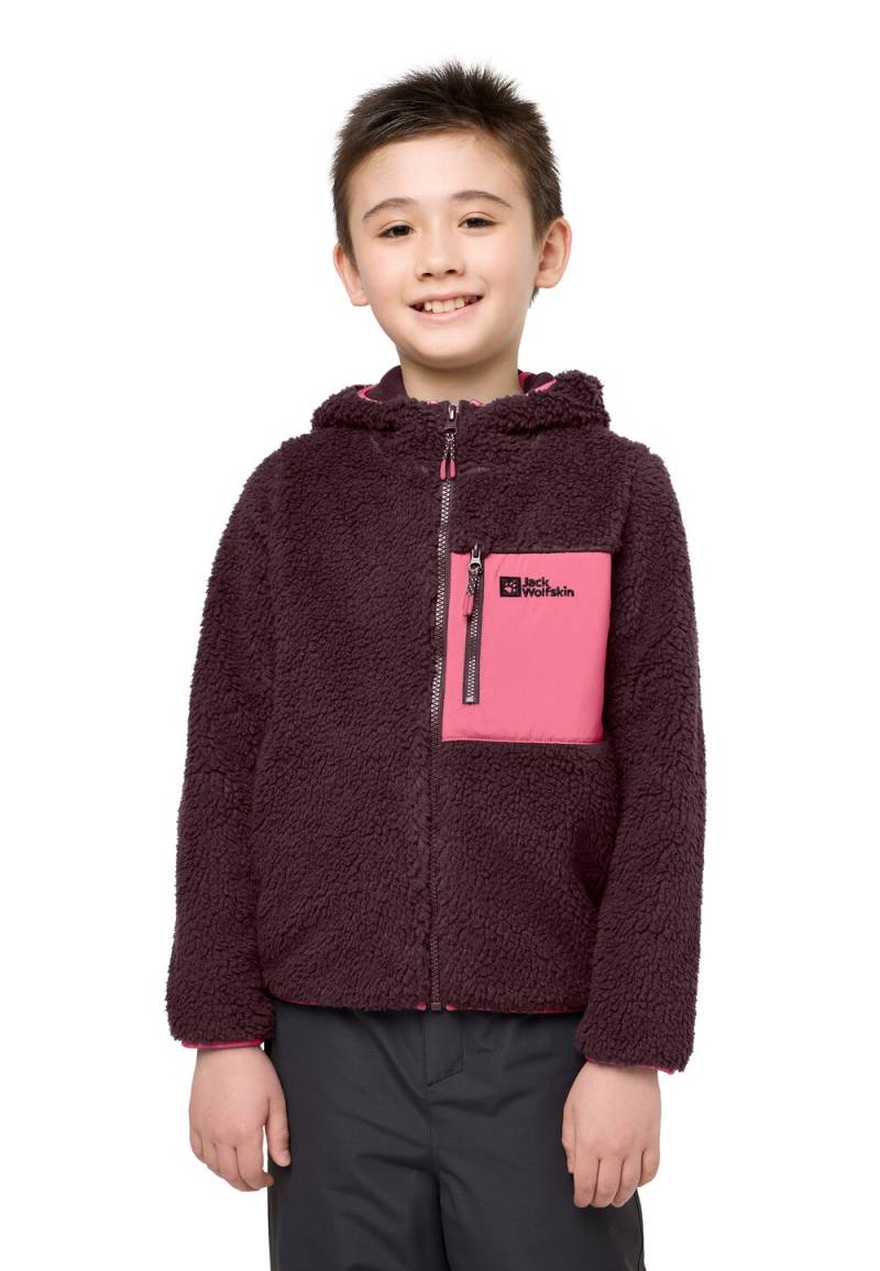 Jack Wolfskin Fleecejacke Kinder Ice Curl Hood Jacket Kids 152 boysenberry/pink boysenberry/pink von Jack Wolfskin